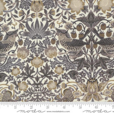Moda: Ebony Suite by Barbara Brackman - Strawberry Thief in Porcelain - 0.25 yards Moda: Ebony Suite by Barbara Brackman - Strawberry Thief in Porcelain - 0.25 yards