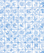 Liberty Fabrics: Language of Flowers B  (Blue White) Tana Lawn®  Liberty Fabrics: Language of Flowers B  (Blue White) Tana Lawn®
