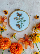 Harvest Goods Co: Monarchs & Milkweed Embroidery Kit Harvest Goods Co: Monarchs & Milkweed Embroidery Kit
