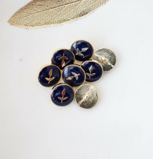 Lise Tailor - Feuillette Button in Ink (12 mm)