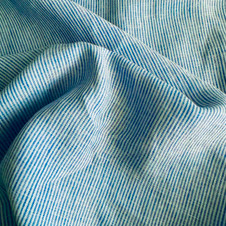 Thin Blue Stripes (Pure Linen 55" wide) Thin Blue Stripes (Pure Linen 55" wide)
