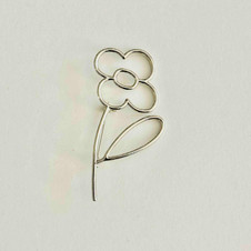 Minimal Flower Brooch Pin Minimal Flower Brooch Pin