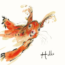 Anna Wright: Hello Red Squirrel Card Anna Wright: Hello Red Squirrel Card
