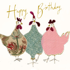 Anna Wright: Happy Birthday Hens Gold Foil Card Anna Wright: Happy Birthday Hens Gold Foil Card
