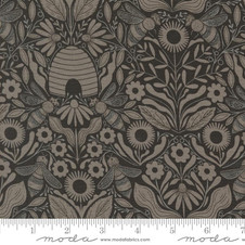 Moda: Bee Garden by Gingiber - Beehive Melody Damask in Black Moda: Bee Garden by Gingiber - Beehive Melody Damask in Black