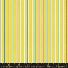 Ruby Star Society: Warp Weft Ooh Lucky Lucky - Sketch Stripe in Citron Ruby Star Society: Warp Weft Ooh Lucky Lucky - Sketch Stripe in Citron