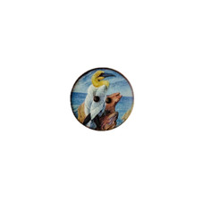 Albatross Round Ceramic Button
