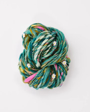 Knit Collage: Daisy Chain in Secret Garden Green