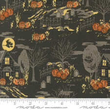 Moda: Home Sweet Haunt by Stacy Iest Hsu - Haunted Forest in Charcoal Moda: Home Sweet Haunt by Stacy Iest Hsu - Haunted Forest in Charcoal