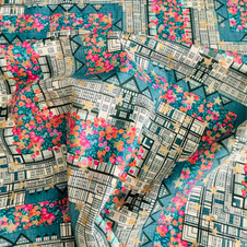 Liberty Fabrics: Tudor Berry B (Blue Red) Tana Lawn® Liberty Fabrics: Tudor Berry B (Blue Red) Tana Lawn®