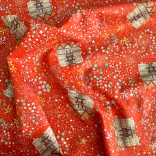 Liberty Fabrics: Adelajda Belle B (Red) Tana Lawn® Liberty Fabrics: Adelajda Belle B (Red) Tana Lawn®