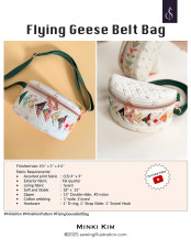 Sewing Illustration by Minki Kim - Flying Geese Belt Bag Sewing Illustration by Minki Kim - Flying Geese Belt Bag