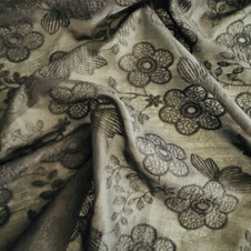 Black Primrose with Double Scallop Edge (51" wide)