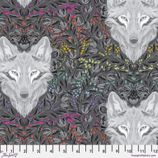 Graywork by Tula Pink - Wolf of Pink Street in Carbon Graywork by Tula Pink - Wolf of Pink Street in Carbon