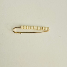 Mambu Beaded Safety Pin in Bone