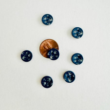 Lil Swallows on Blue Button - 11.5 mm (.45")