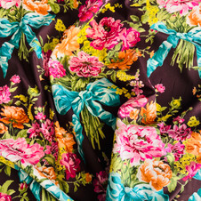 Liberty Fabrics: Bow Bouquet E Tana Lawn®  (Aubergine Base)