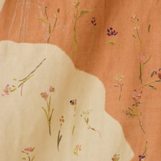 Nani Iro: Sanga D (orange with gold metallic accents) Organic Double Gauze 