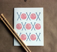 Lucky Bee Press: Love of Yarn Letterpress Card