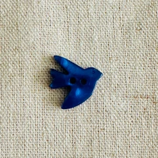 Blue Swallow Shaped Resin Button - 13.7 mm (0.5")
