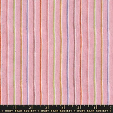 Ruby Star Society: Warp Weft Mystic Fable by Alexia Abegg - Sketch Stripe in Rosebud