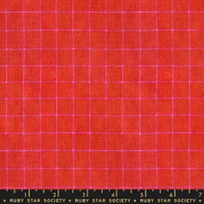 Ruby Star Society: Warp Weft Mystic Fable by Alexia Abegg - Small Windowpane in Red
