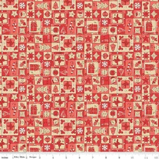 Liberty Quilting: Festive Magic - Jolly Countdown D (Reds)
