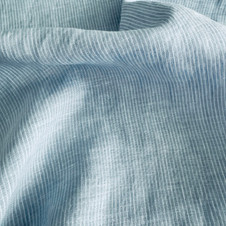Sky Blue Skinny Stripe Linen (Pure Linen 56" wide)