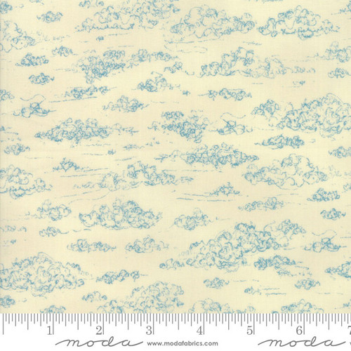 Moda - Weather Permitting by Janet Clare - Cumulus in Light Blue