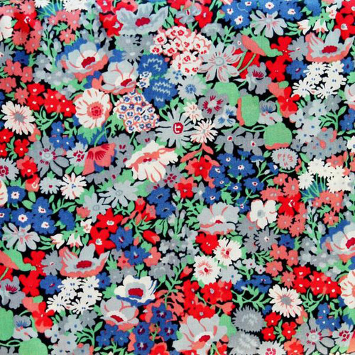 Liberty Fabrics: Thorpe K (Red and Blue) Tana Lawn®
