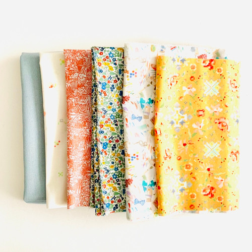 Olivia Jane Handcrafted Granny Square Quilt Kit: Ochre Pixelated  (6 pcs)