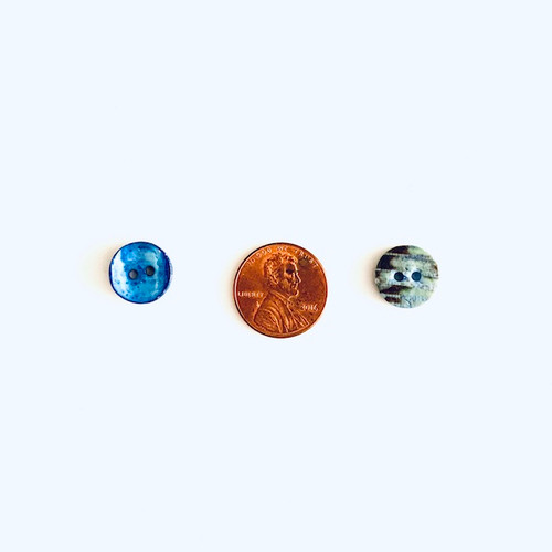 Blue Abalone Button 12.5 mm (0.5")