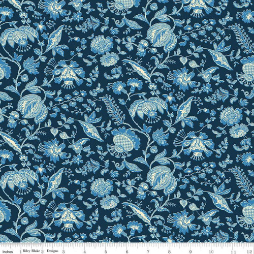 Liberty Quilting: Summer House Collection - Victoria Floral in Navy