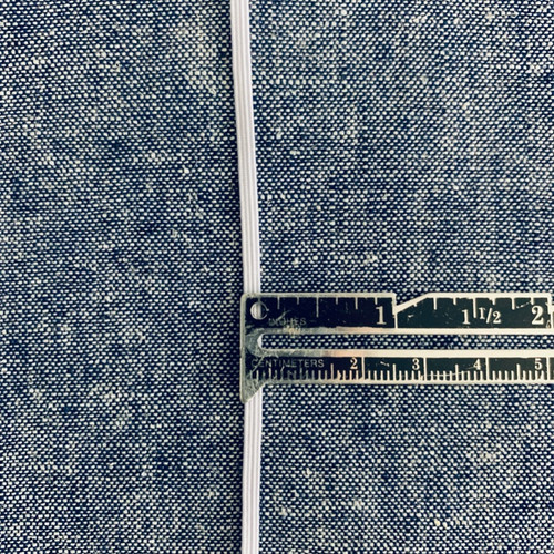 1/8" (3 mm) Flat Elastic in White - by the yard
