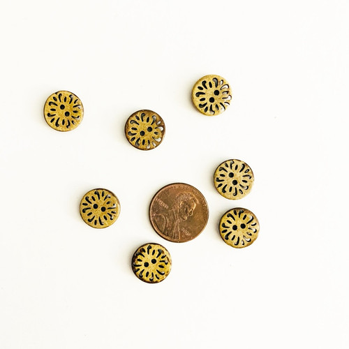 Laser Cut Coconut Button - 13 mm (.51")