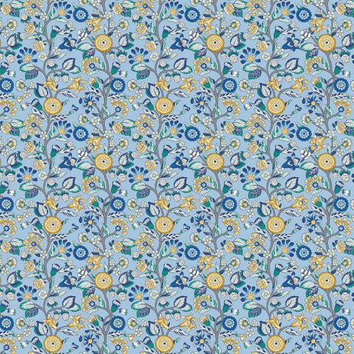 Liberty Quilting: Emporium Collection - Merchants Tree C (Blue)