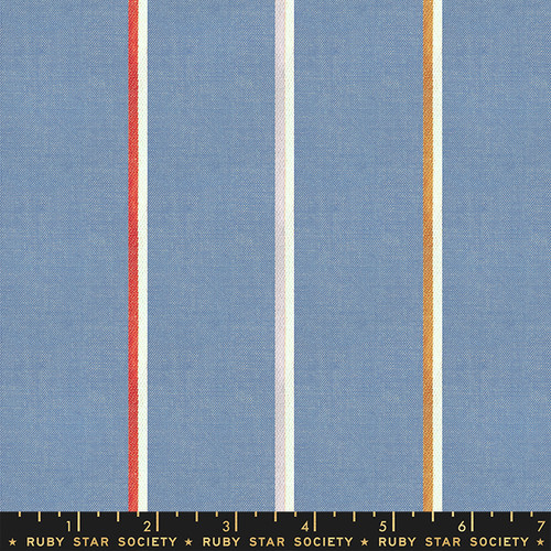 Ruby Star Society - Warp Weft Heirloom: Linework Lightweight in Blue Slate