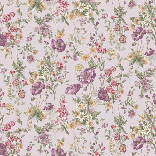 Cosmo - Flower Garden: Lilac Poppies on Lilac (Lawn)