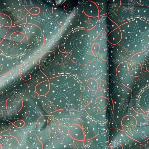 Liberty Fabrics: Gift Express C (Green) Tana Lawn®