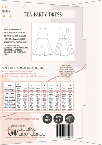 open lace back dress Tea House Dress Sewing Pattern (PDF) – Sew House Seven main image 0