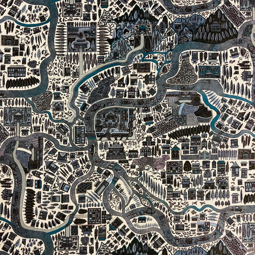 Liberty Fabrics: Pattern Map B (blue) Tana Lawn®