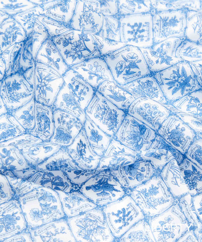 Liberty Fabrics: Language of Flowers B  (Blue White) Tana Lawn® 