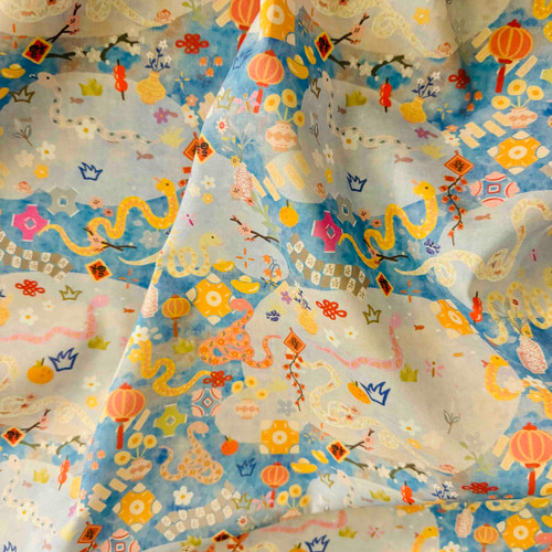 Liberty Fabrics: Dream Reflection C (Blue) Tana Lawn® 
