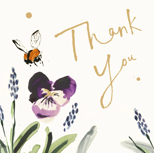 Anna Wright: Bumble Bee Thank You Gold Foil Card