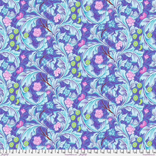 Free Sprit: Kaffe Fassett X Morris & Co - Leicester in Cobalt (LAWN 54" wide)