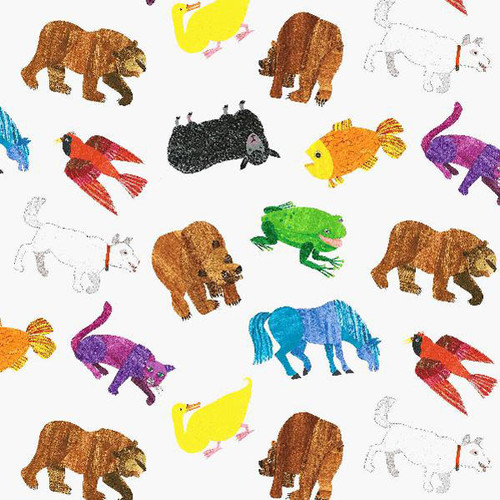 Andover Eric Carle - Brown Bear Brown Bear - 0.25 yards (remnant)