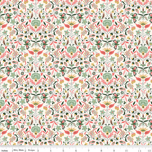 Liberty Quilting: Tudor Celebration - Quilt Nouveau B (red celadon)