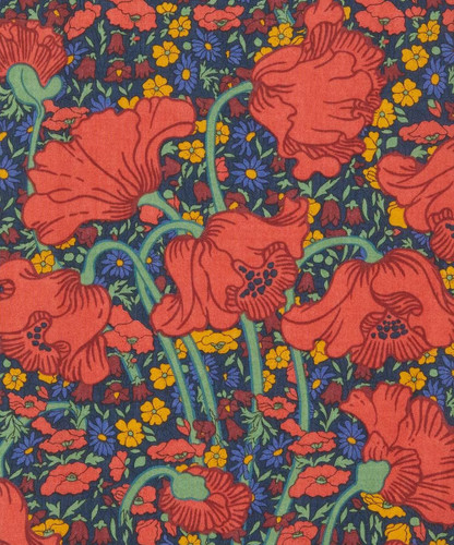 Liberty Fabrics: Clementina Daisy C (red) Tana Lawn® 