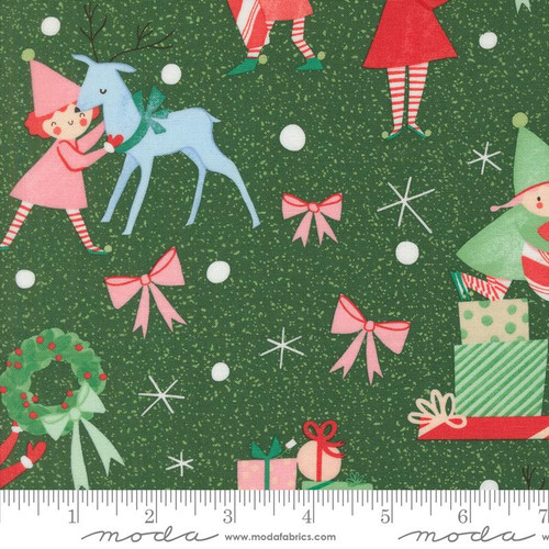 Moda: Tiny Christmas by Lizzy House - Elves in Pine