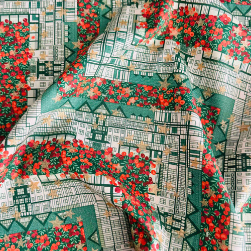 Liberty Fabrics: Tudor Berry A (Green) Tana Lawn® 